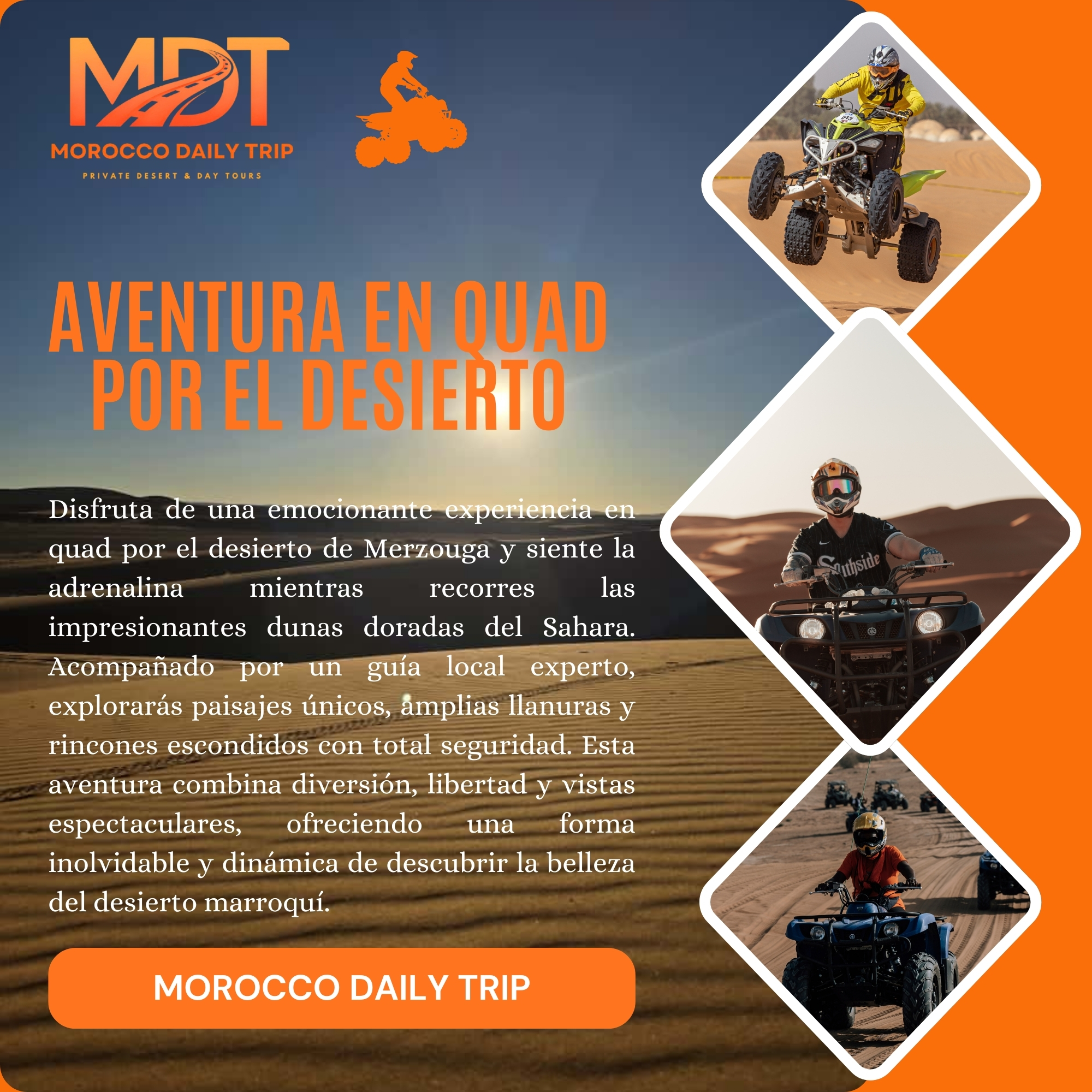 Excursión en quad por el desierto de Merzouga